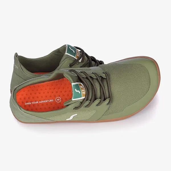 Barefoot Men Shoes - Minimalist Design, Lightweight, Flexible Sole, Breathable Mesh Vamp (Black, Olive Green, White)