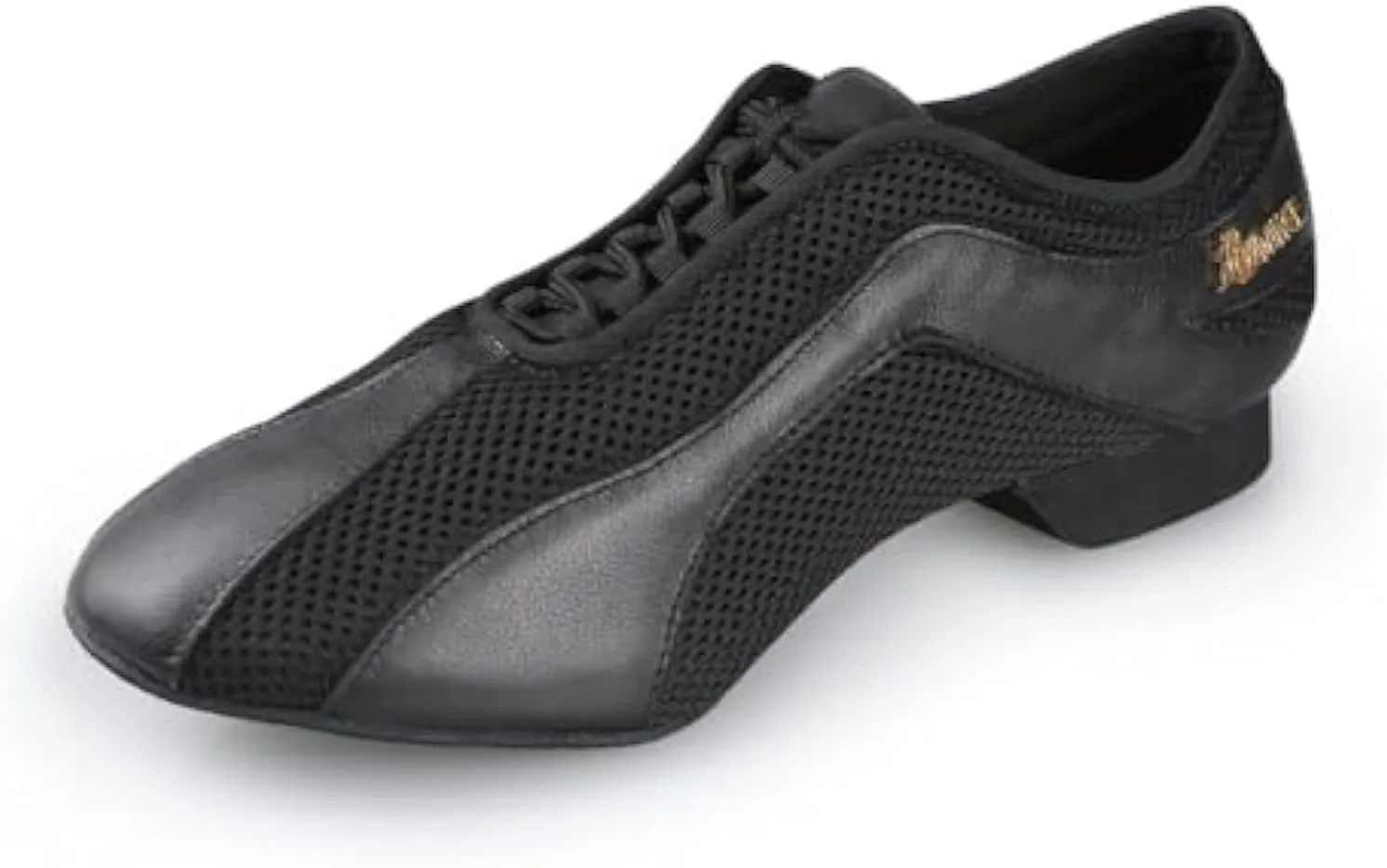 BDdance Women's Leather Dance Shoes, Latin, Salsa, Tango, Jazz, Ballroom AM-1, Black, 5-11.5