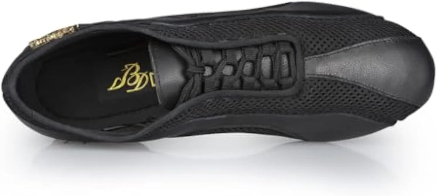 BDdance Women's Leather Dance Shoes, Latin, Salsa, Tango, Jazz, Ballroom AM-1, Black, 5-11.5