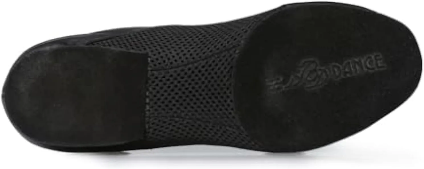 BDdance Women's Leather Dance Shoes, Latin, Salsa, Tango, Jazz, Ballroom AM-1, Black, 5-11.5