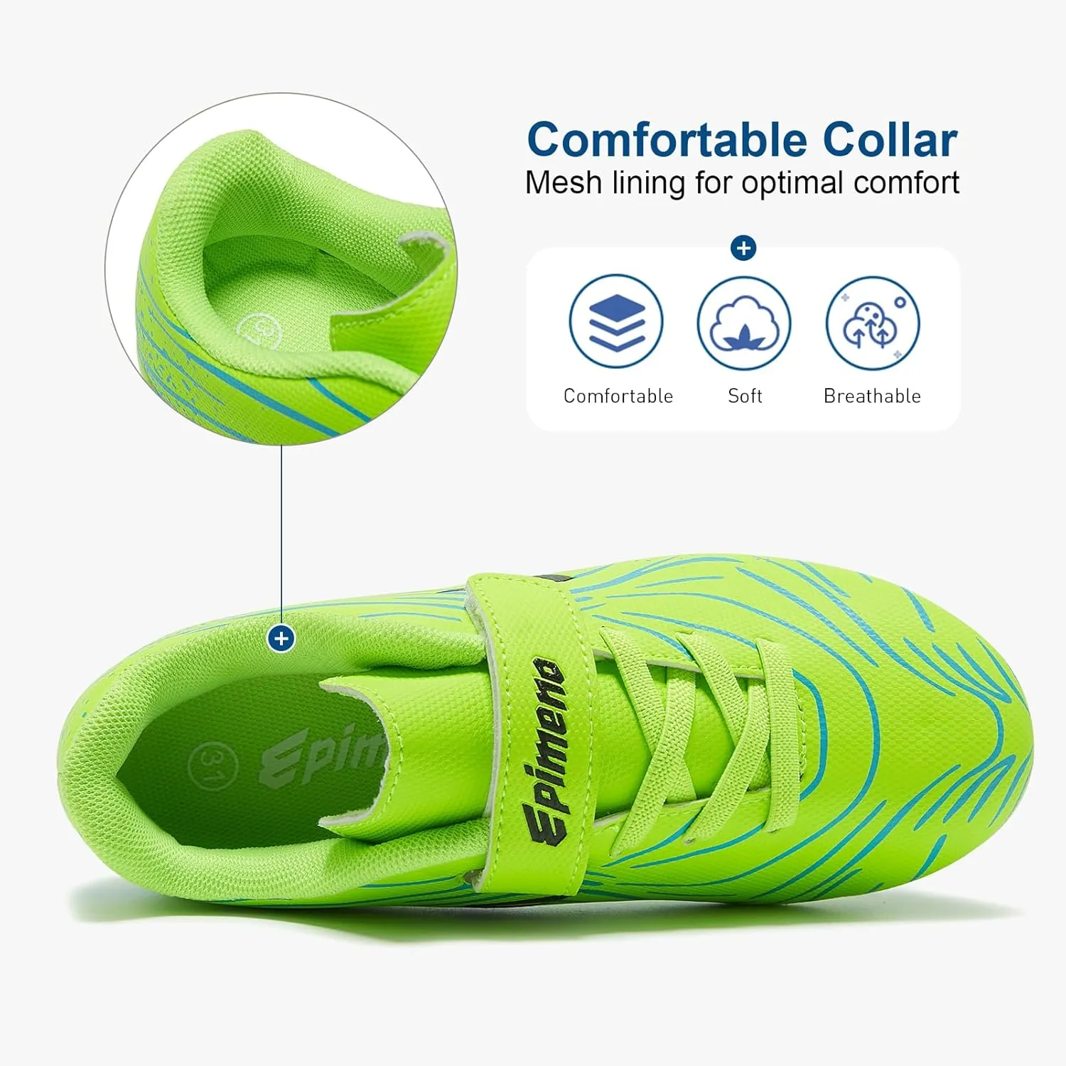 Boys and Girls Soccer Cleats Youth Firm Ground Athletic Outdoor Training Football Shoes for Little and Big Kids