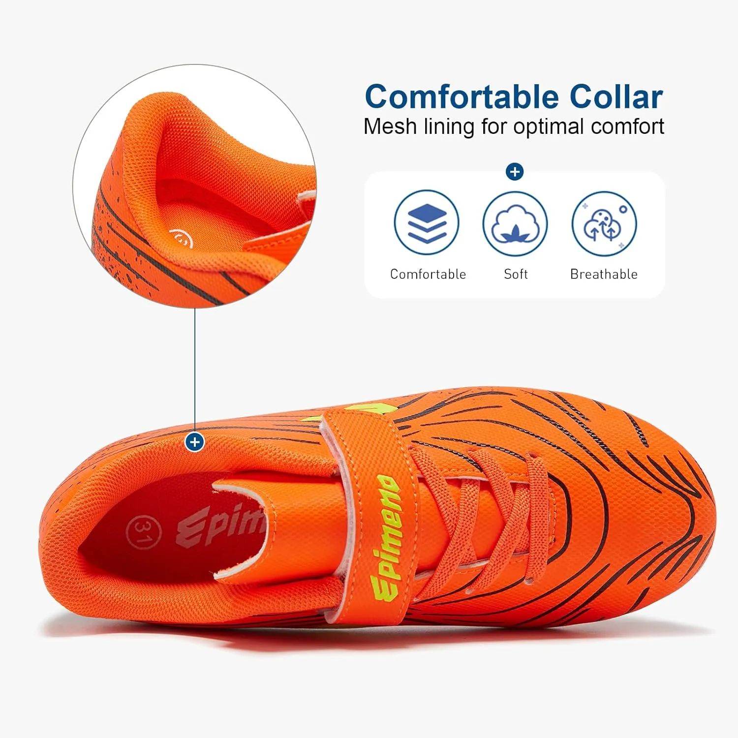 Boys and Girls Soccer Cleats Youth Firm Ground Athletic Outdoor Training Football Shoes for Little and Big Kids