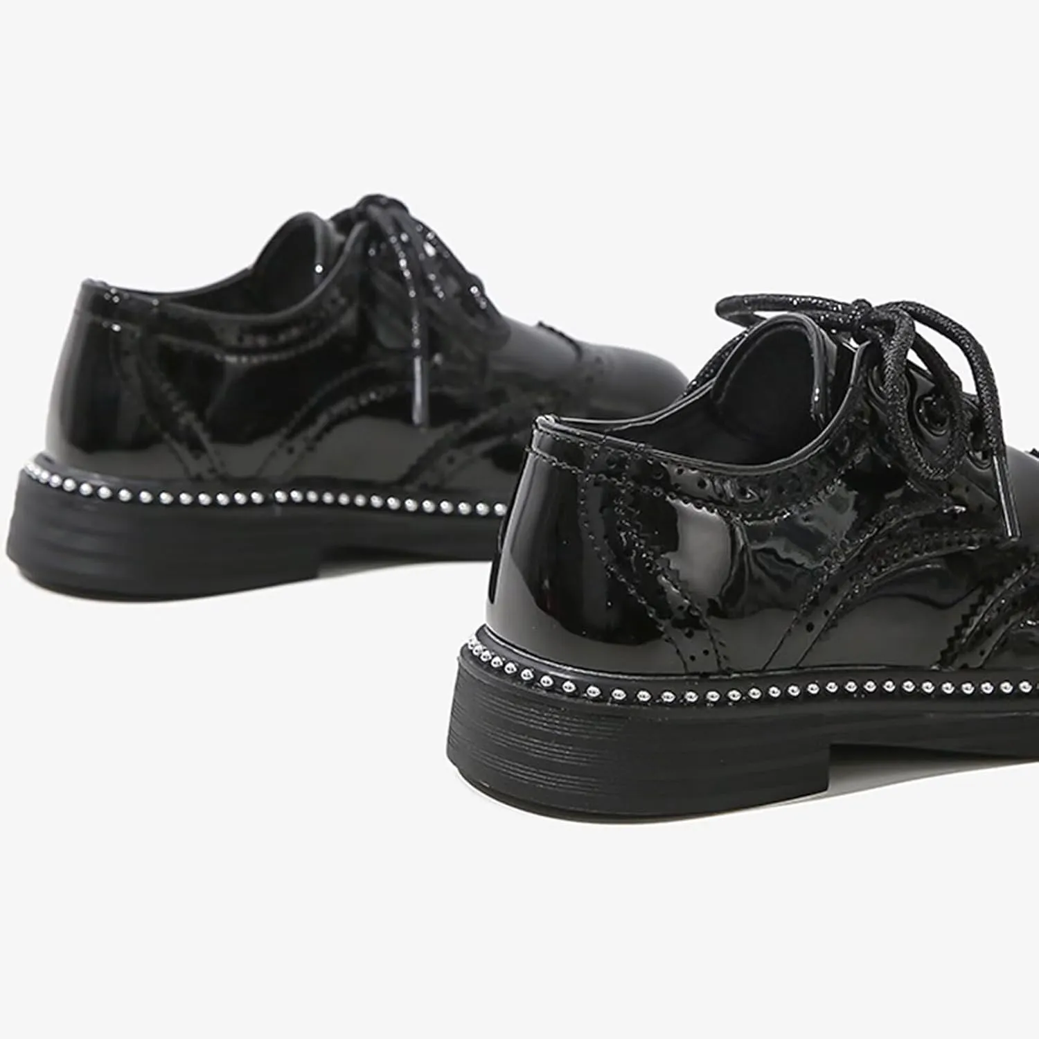 Boy's Formal Dress Shoes Oxford for Church,School Uniform,Graduation,Wedding,Girl's Lace Up Derby Shoes