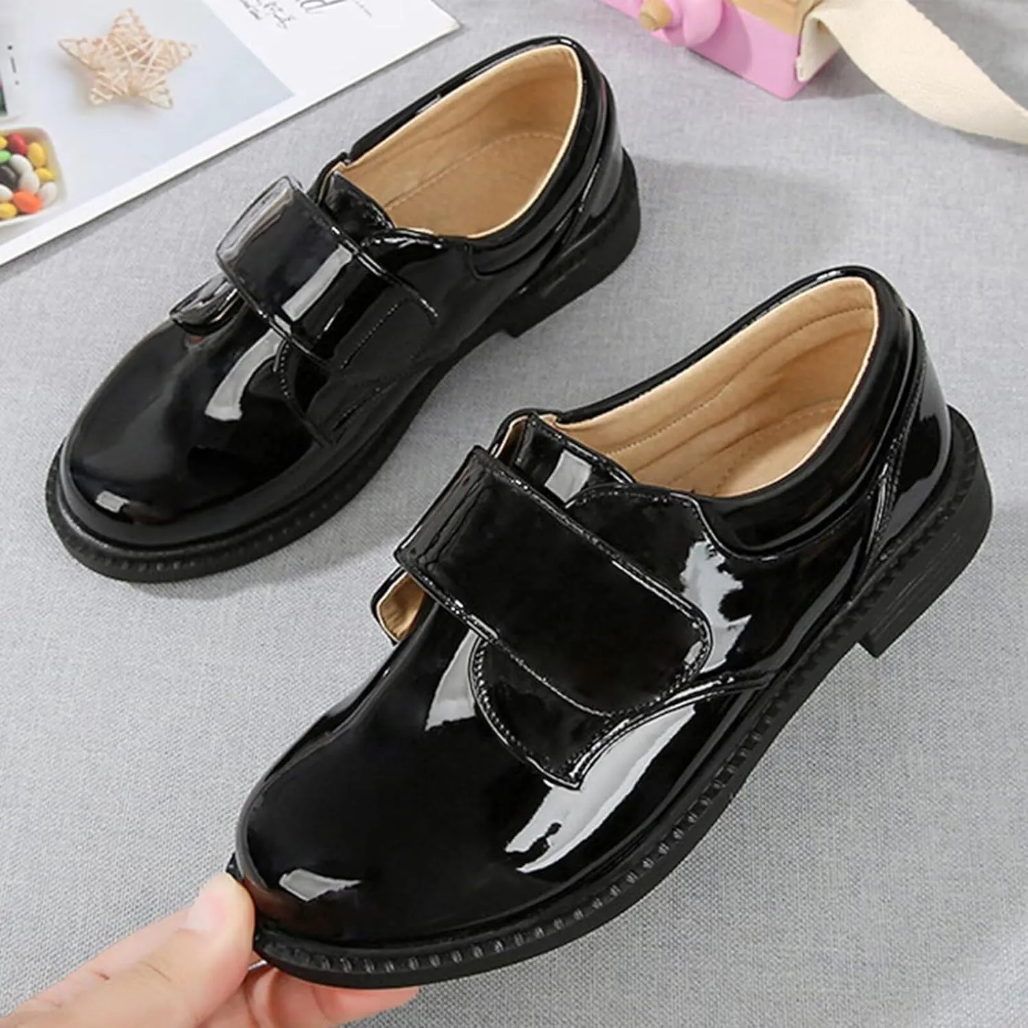 Boys Girls Dress Shoes Toddler Kids Flats School Uniform Formal Shoes Casual Leather Oxfords for Party,Wedding,Church