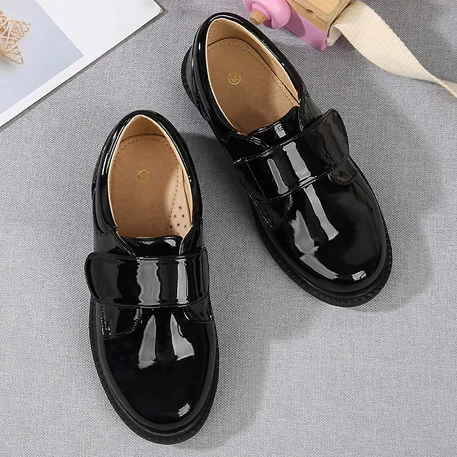 Boys Girls Dress Shoes Toddler Kids Flats School Uniform Formal Shoes Casual Leather Oxfords for Party,Wedding,Church