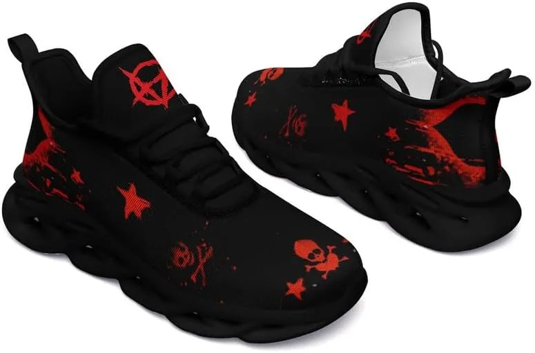Casual Skull Road Running Shoes for Men Women Breathable Cushion Sports Walking Sneaker Gym Jogging Training Footwear