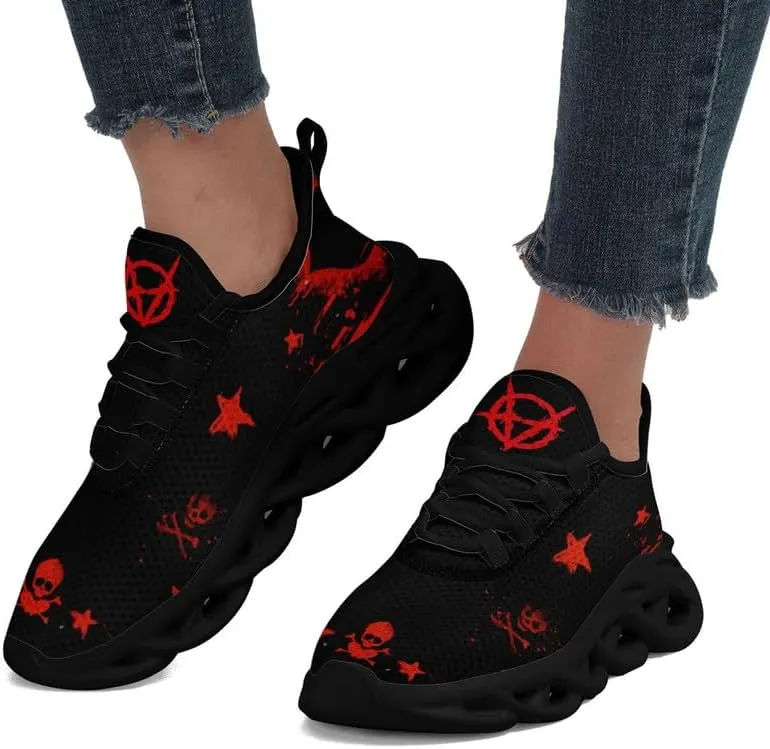 Casual Skull Road Running Shoes for Men Women Breathable Cushion Sports Walking Sneaker Gym Jogging Training Footwear