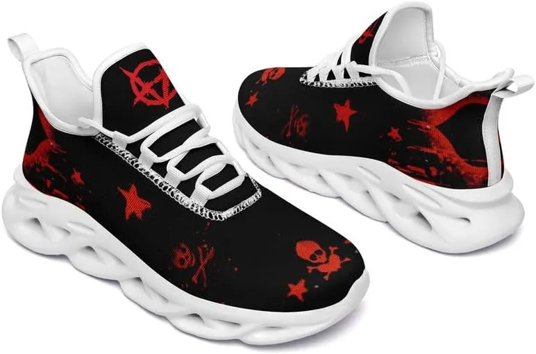 Casual Skull Road Running Shoes for Men Women Breathable Cushion Sports Walking Sneaker Gym Jogging Training Footwear
