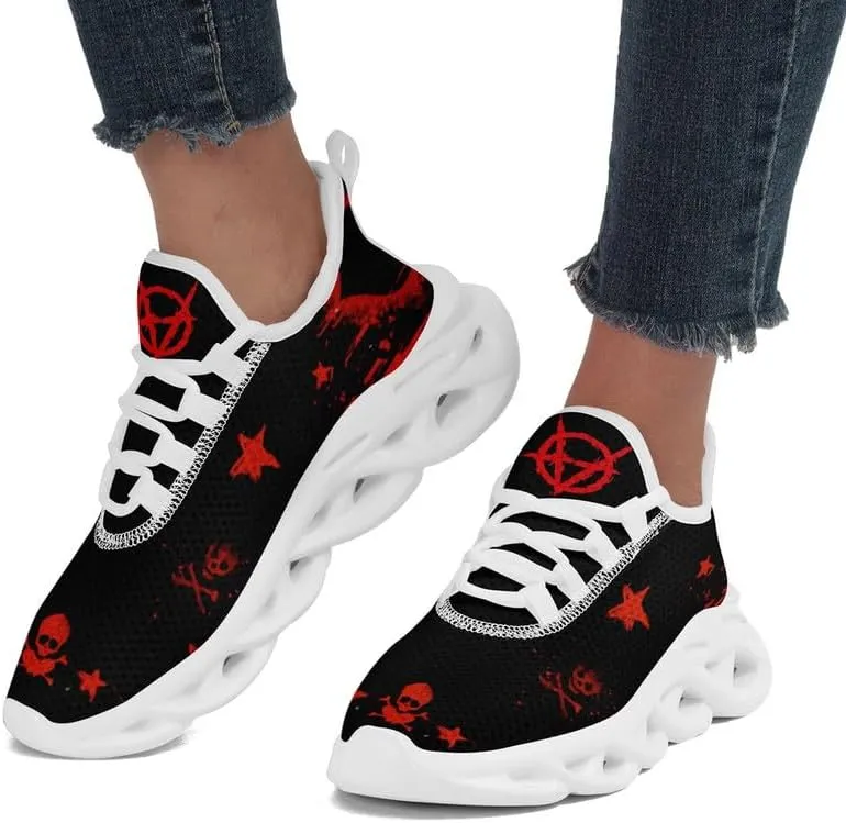 Casual Skull Road Running Shoes for Men Women Breathable Cushion Sports Walking Sneaker Gym Jogging Training Footwear