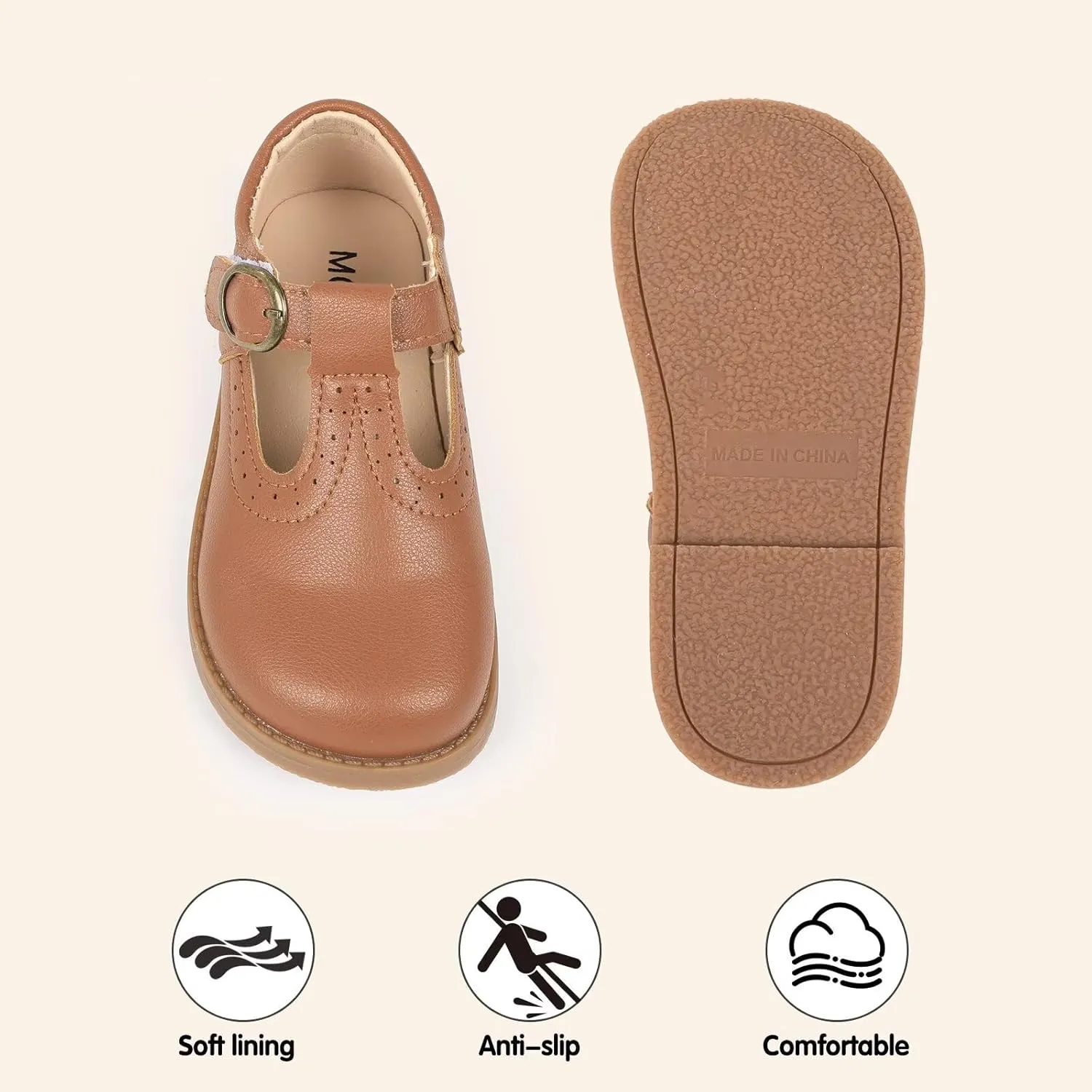 CIOR Toddler Little Girls Mary Jane Dress Shoes School Party Princess Dress Shoes for Girls Flats