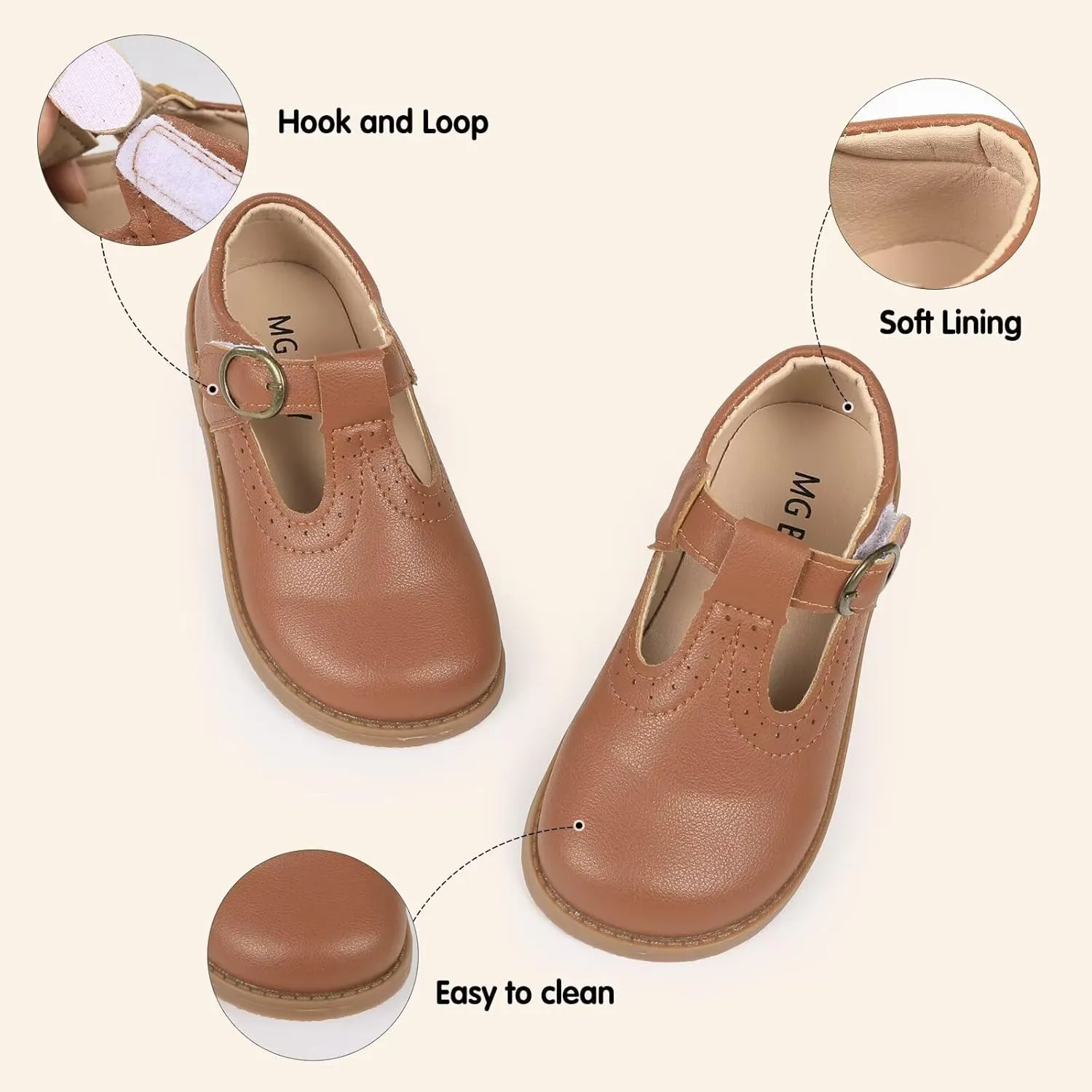 CIOR Toddler Little Girls Mary Jane Dress Shoes School Party Princess Dress Shoes for Girls Flats