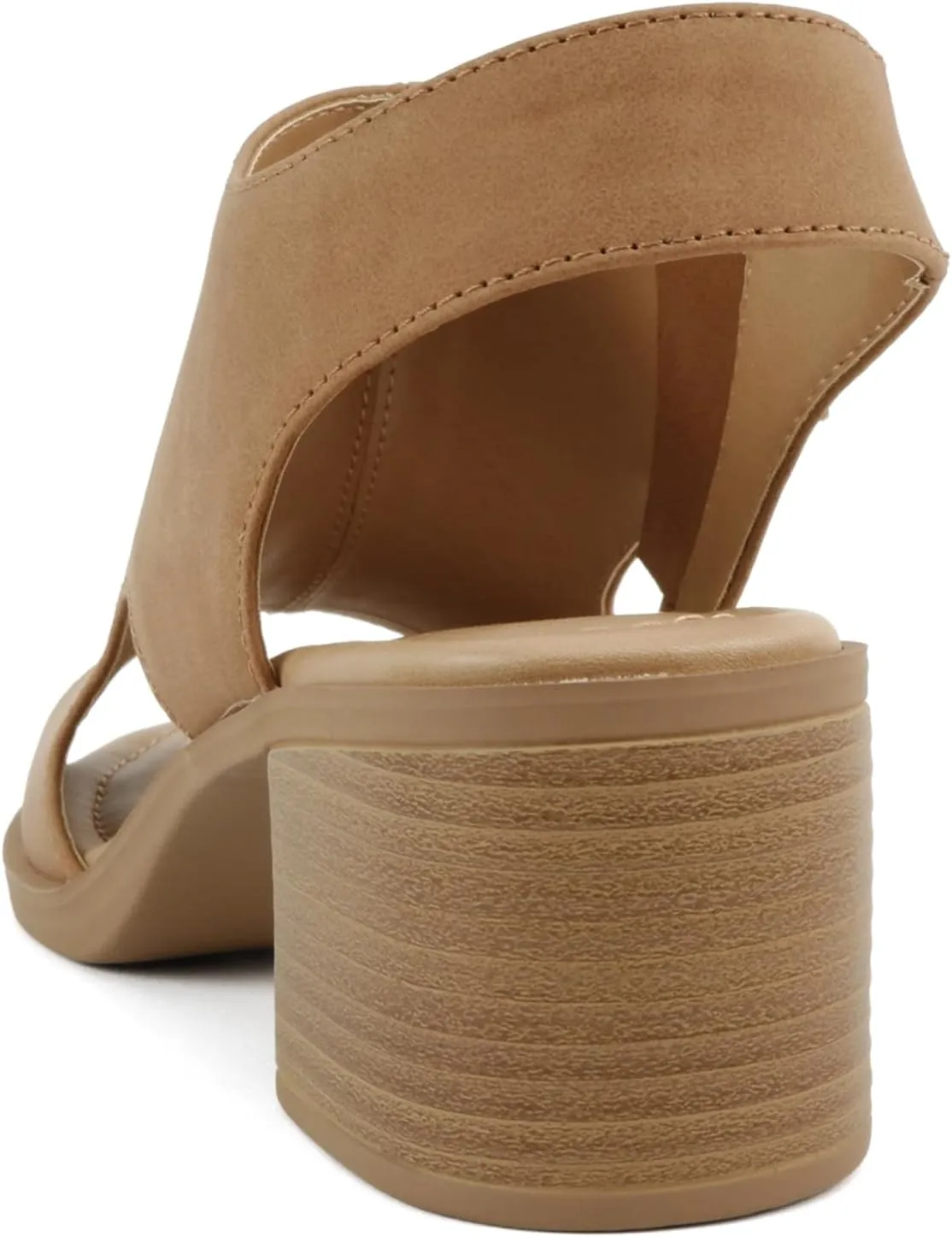CITYCLASSIFIED Elect ~ Womens Peep Toe Laser Cut Geometric Caged Slingback Ankle Strap Low Stacked Heel Ankle Bootie