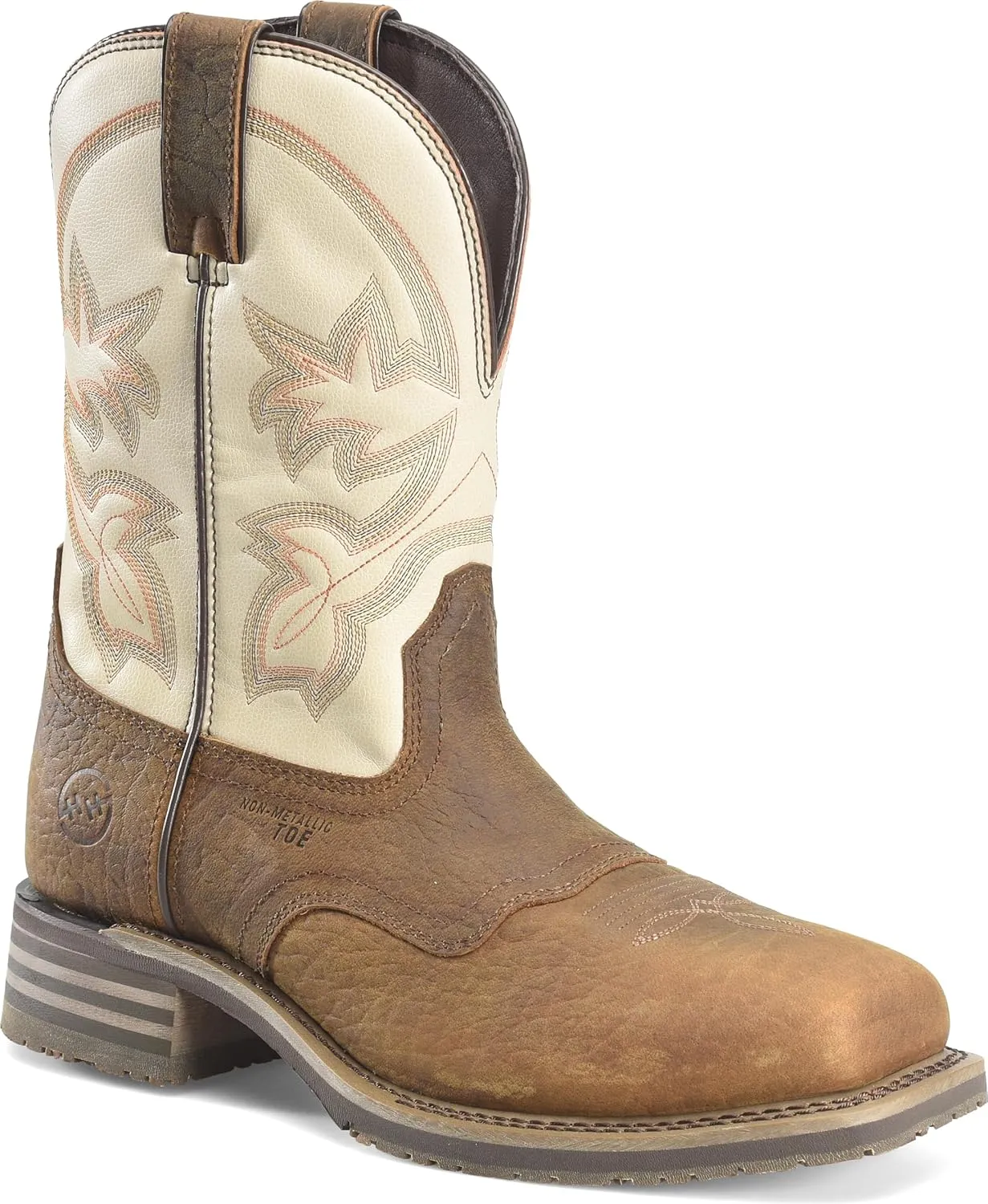 DOUBLE-H 10" Hingham Composite Toe Work Boots for Men - Square Toe, with Double Tuff Footbed and Oil- and Slip-Resistant I.C.E. Outsole, EH-Rated