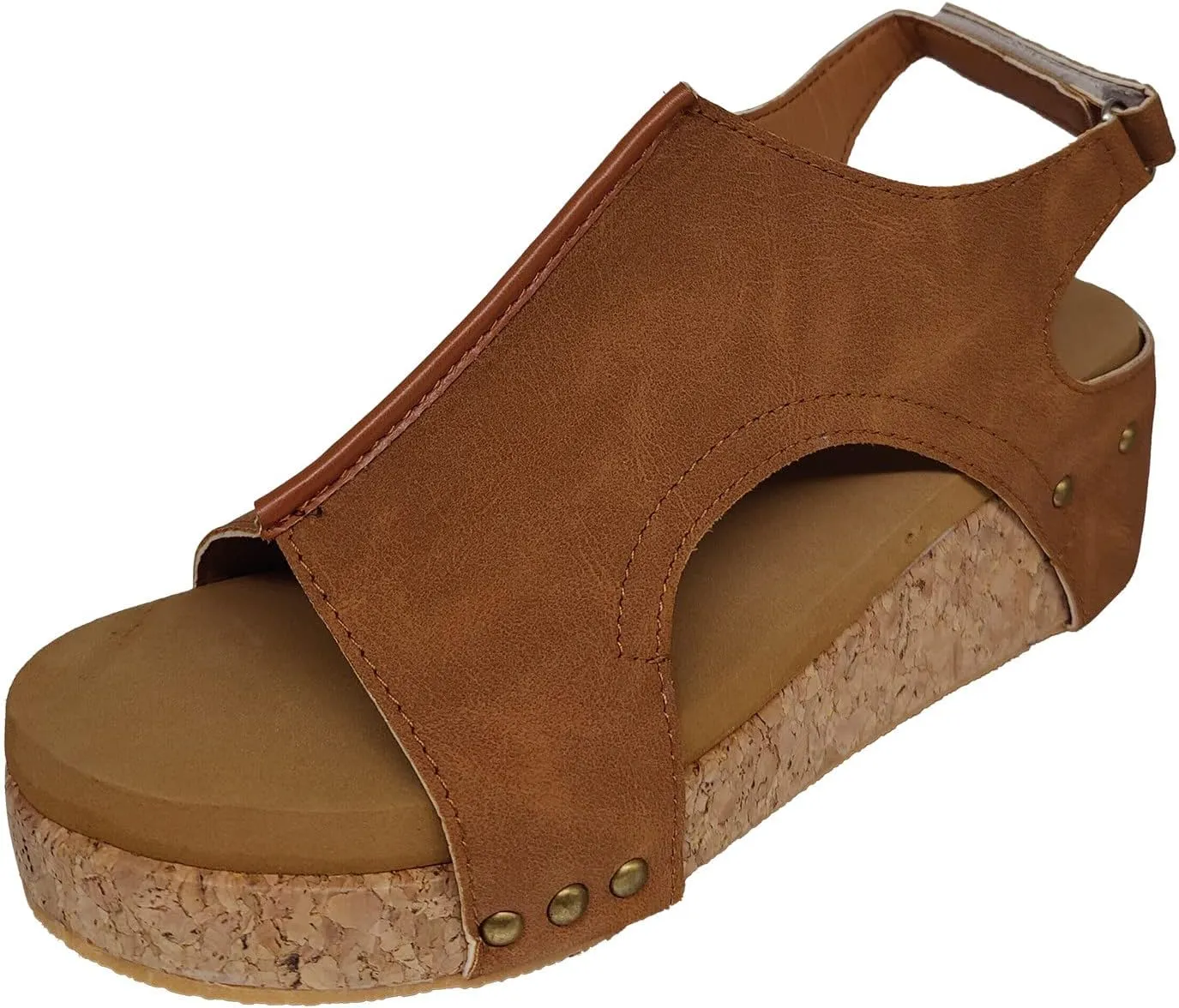 Eduavar Sandals Women Dressy Summer, Womens Sandals Fashion Sport Open Toe Sandals Shoes Casaul Wedge Platforms Sandals