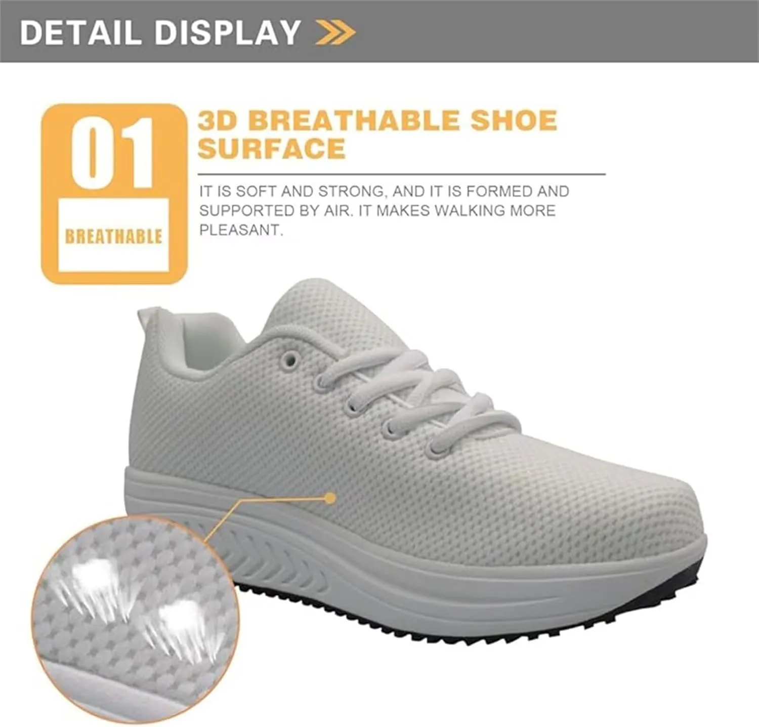 FOR U DESIGNS Women's Shoes Swing Flexible 3D Animal Pattern Rocking Platform Wedges Thick Heels Sneakers Lace Ups