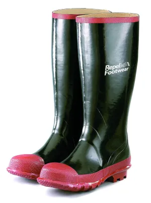 Galeton 7930-8 Repel Footwear Boots with No-Slip Treads, Men's Size 8, Black/Red