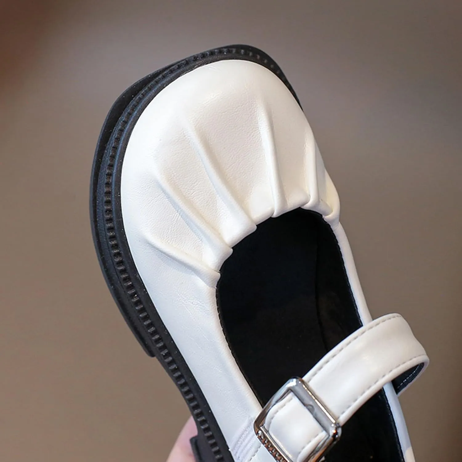Girls Winter Mary Jane Dress Shoes Wedding School Shoes for Toddler Little Kid Low Heel Water Proof Slip On Shoes