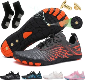 Grounding Shoes with Copper Barefoot Shoes Women Men, Outdoor Waterproof Hike Healthy Non-Slip Flexible
