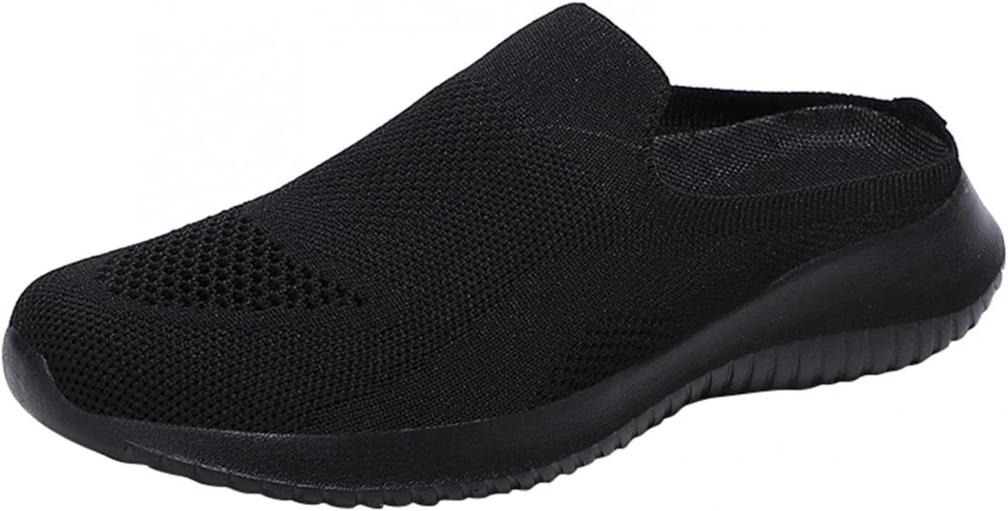 Hbeylia Slip On Mesh Sneakers For Women Walking Running Breathable Mule Air Cushion Athletic Sport Shoes Fashion Casual Workout Gym Fitness Slides Work Nurse Sliders Shoes