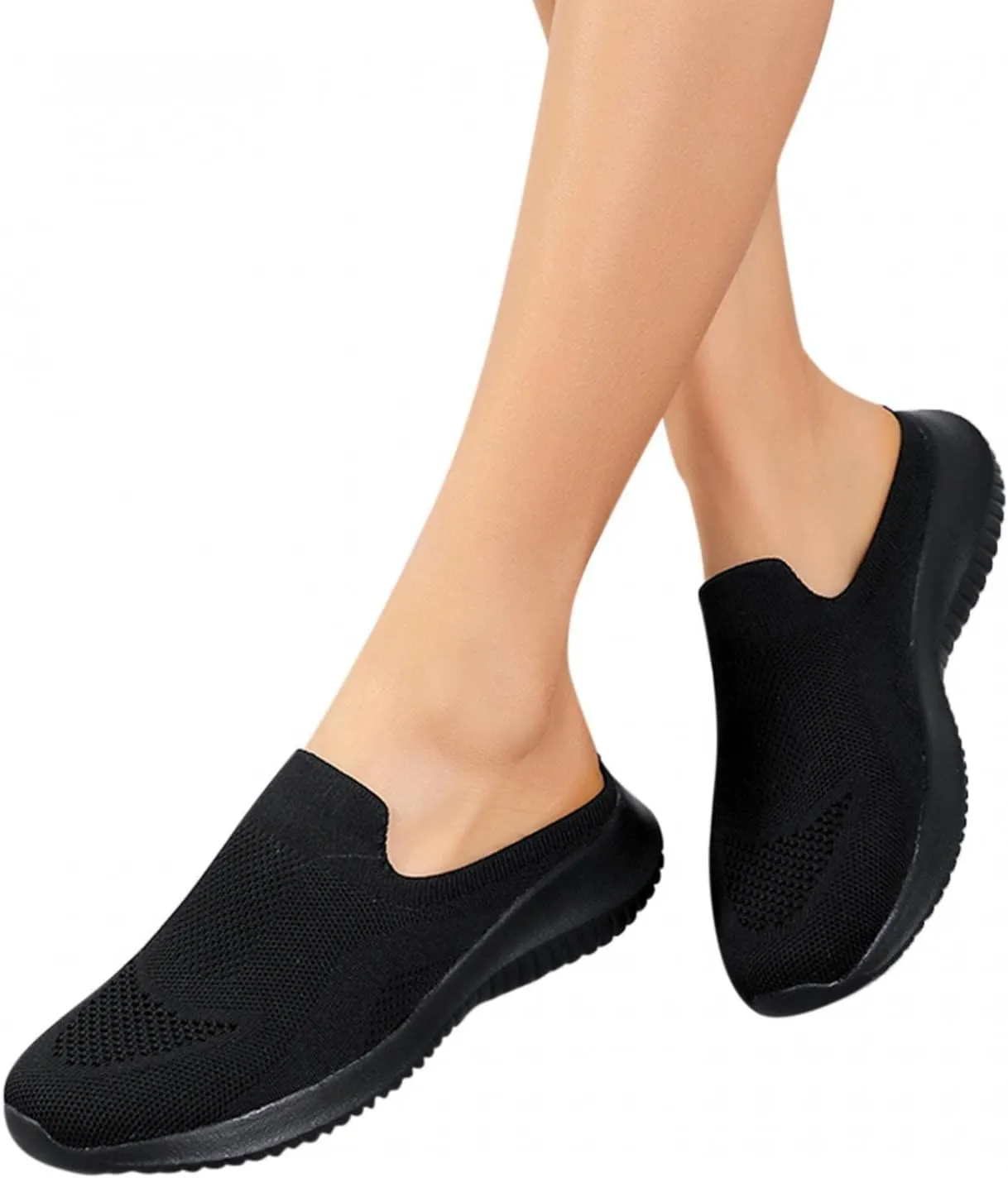 Hbeylia Slip On Mesh Sneakers For Women Walking Running Breathable Mule Air Cushion Athletic Sport Shoes Fashion Casual Workout Gym Fitness Slides Work Nurse Sliders Shoes