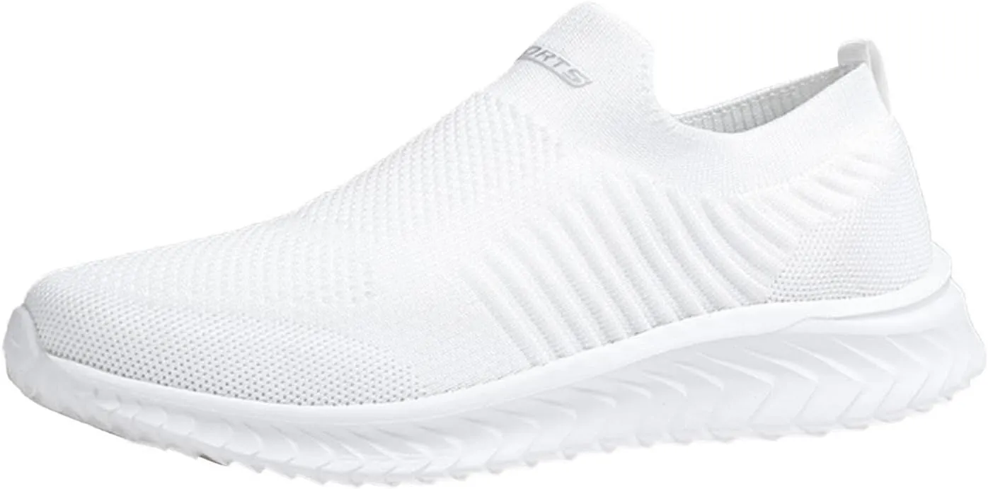 Hbeylia Walking Running Tennis Hiking Shoes for Women Men Fashion Slip On Sneakers Lightweight Comfortable Mesh Breathable Non Slip Athletic Workout Gym Sneakers Couples Work Nurse Shoes