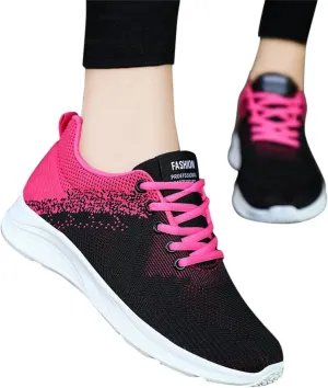 Hbeylia Women Workout Running Shoes Lace Up Lightweight Tennis Walking Gym Shoes Comfortable Memory Foam Fashion Nonslip Athletic Skateboard Sport Sneakers