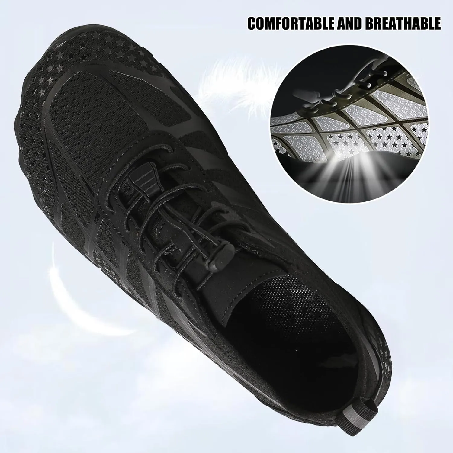 Hike Barefoot Shoes Womens Men,Athletic Hiking Footwear Barefoot,Non-Slip Athletic Barefoot Shoes Wide Toe Box Toe Water Shoes Quick Dry Zero Drop Trail Running Shoes