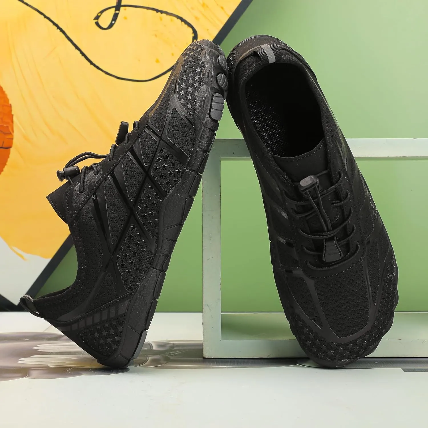 Hike Barefoot Shoes Womens Men,Athletic Hiking Footwear Barefoot,Non-Slip Athletic Barefoot Shoes Wide Toe Box Toe Water Shoes Quick Dry Zero Drop Trail Running Shoes