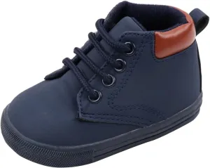 Infant Boys High-top Sneaker Cowboy Baby Brown Shoes Fashion Suede Leather Lace-Up Soft Flat Walking Ankle Boots Girl Shoes Size 2