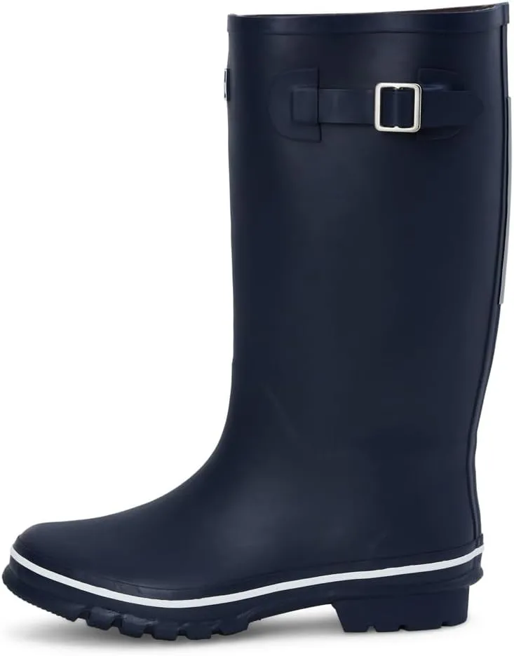 Jileon Wide Fit Womens Rain Boots - Fit up to 18 Calves - Unique Design For Wide Feet, Ankles & Calves