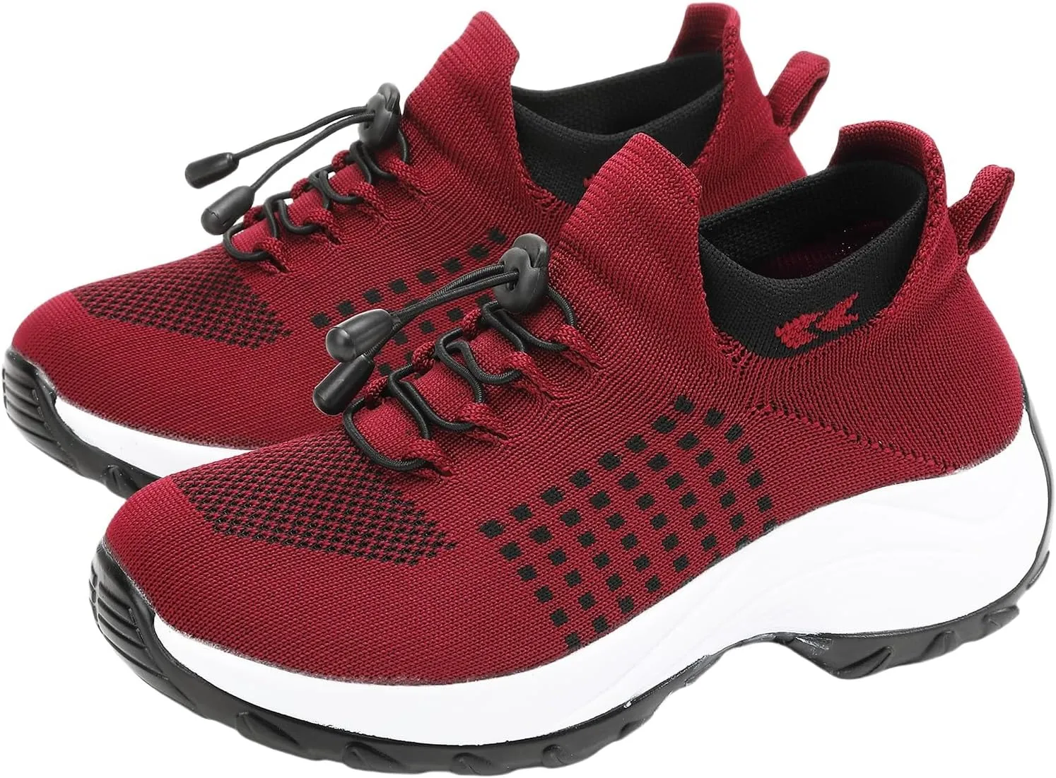 Kubbon Women Footwear Non Slip Slip on Sock Sneakers Arch Support Walking Shoes Lightweight Mesh Sneakers Antiskid Wedge Running Footwear for Plantar Fasciitis