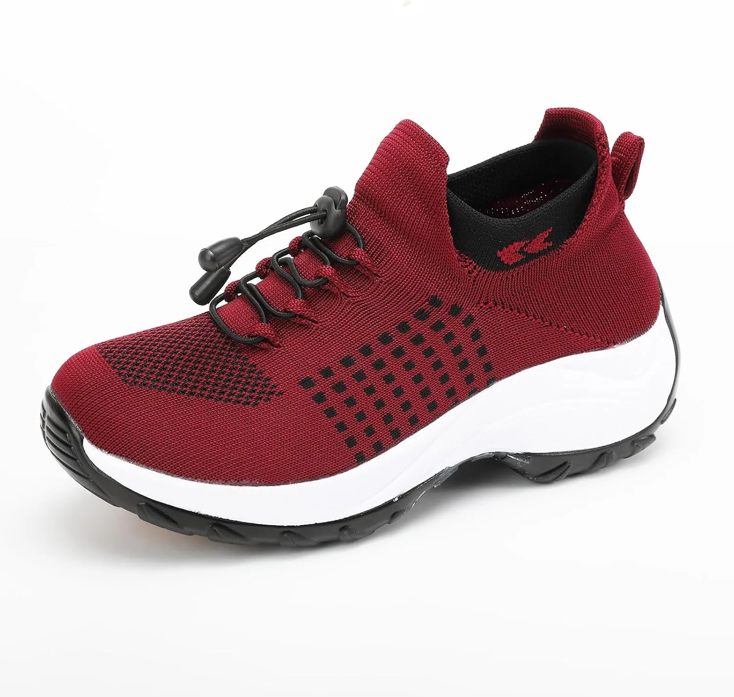 Kubbon Women Footwear Non Slip Slip on Sock Sneakers Arch Support Walking Shoes Lightweight Mesh Sneakers Antiskid Wedge Running Footwear for Plantar Fasciitis
