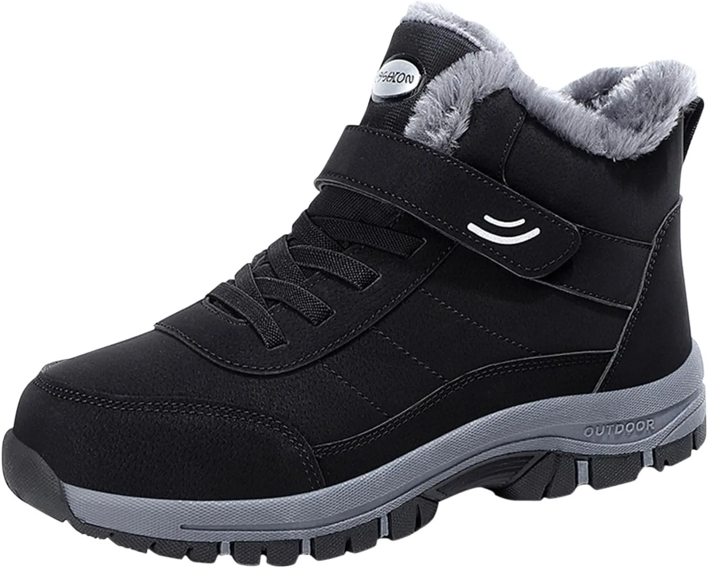 Men Work Boots Non Steel Toe Hiking Sneakers Fur Lined Ankle Boot Women's Working Shoes Winter Composite Safety Toe Waterproof Industrial Casual Hike Grounded Footwear