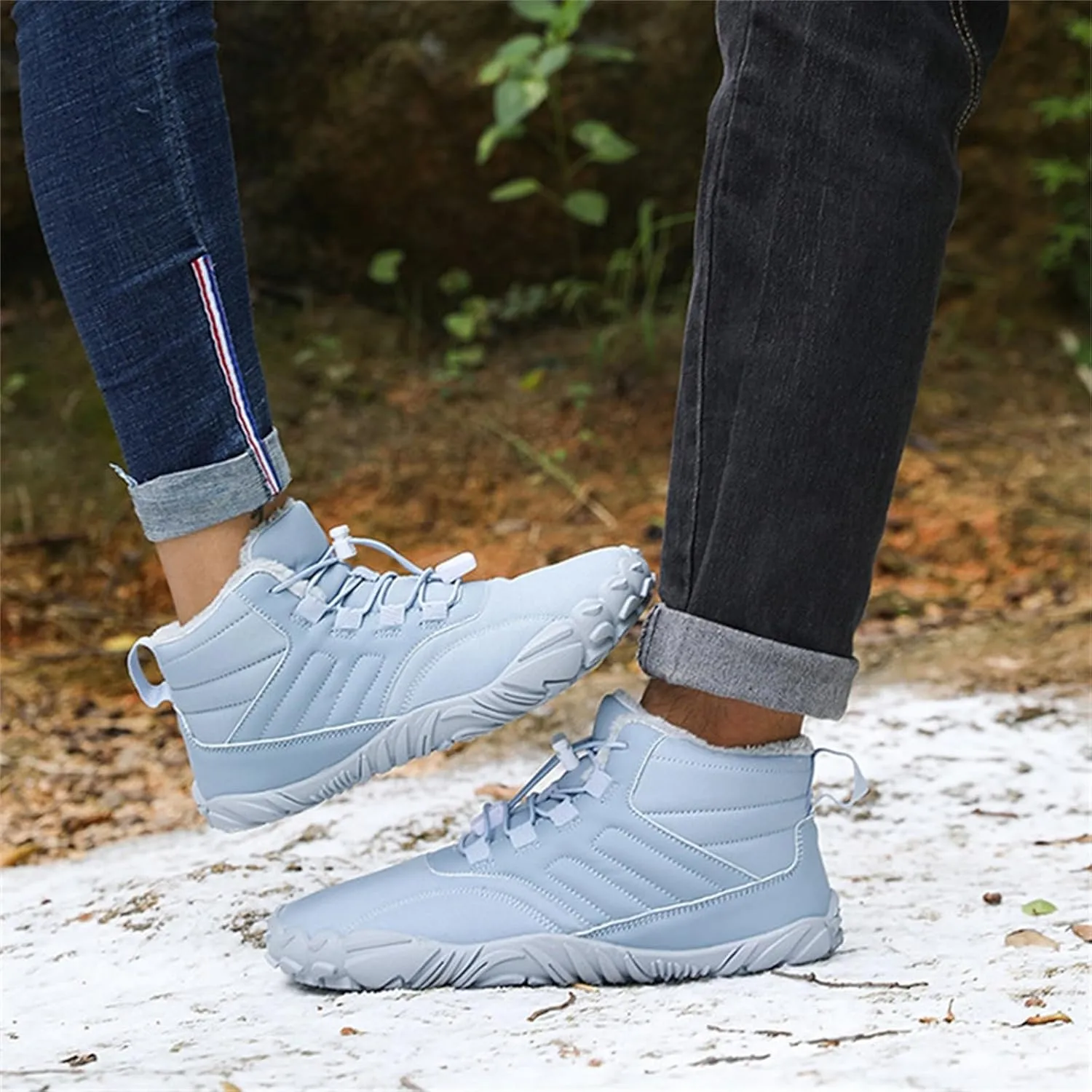 Men Work Boots Slip On Hiking Sneakers Ankle Ladies Womens Safety Shoes Business Casual Outdoor Booties Waterproof Breathable Lightweight Hike Grounded Footwear