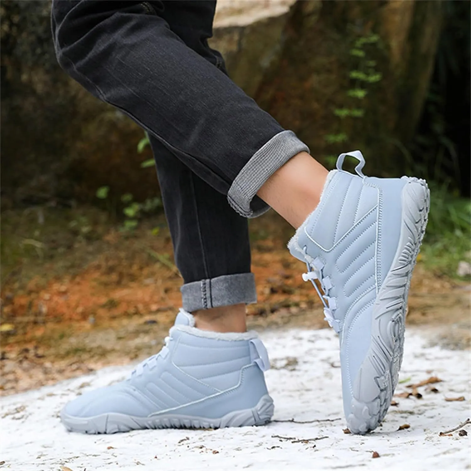 Men Work Boots Slip On Hiking Sneakers Ankle Ladies Womens Safety Shoes Business Casual Outdoor Booties Waterproof Breathable Lightweight Hike Grounded Footwear