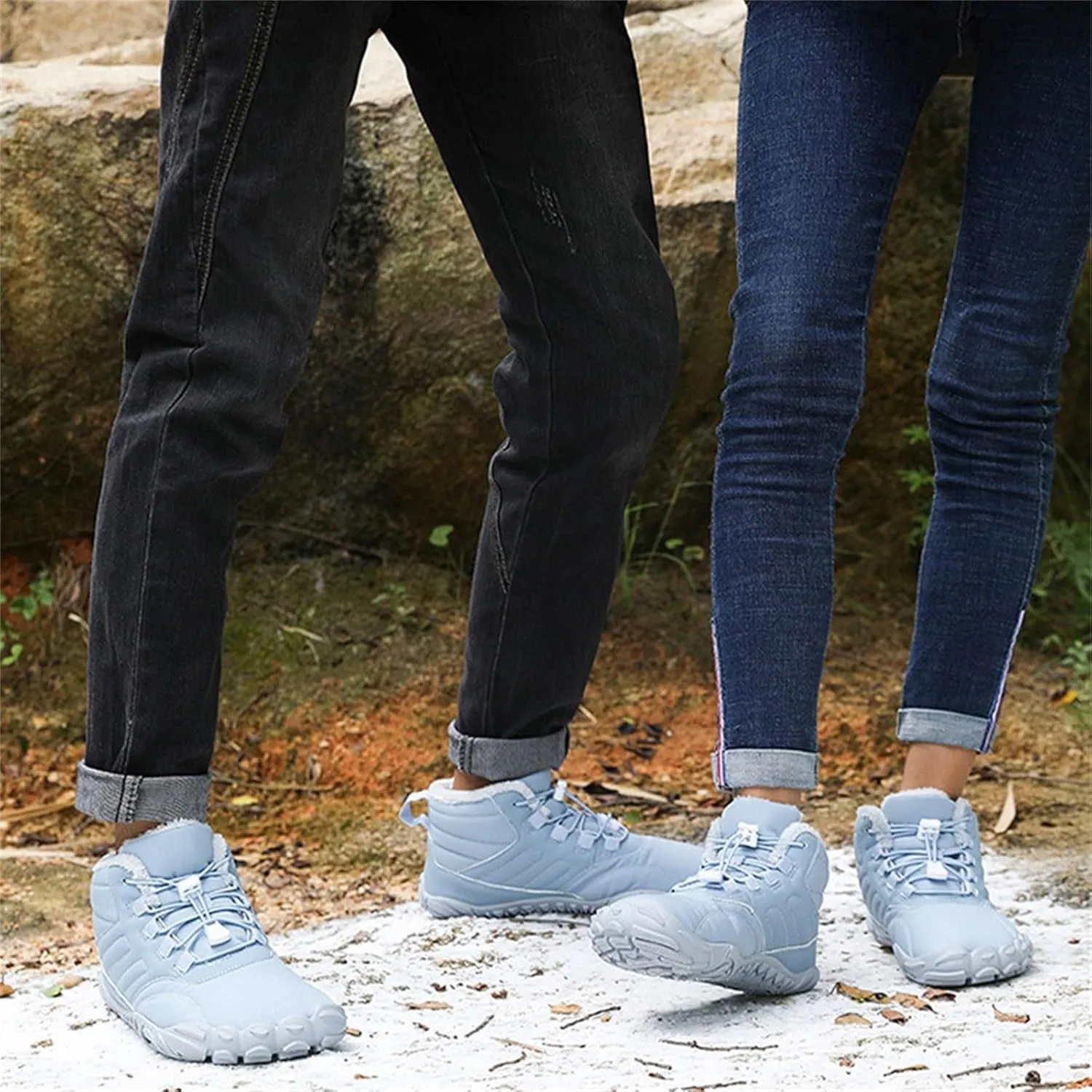 Men Work Boots Slip On Hiking Sneakers Ankle Ladies Womens Safety Shoes Business Casual Outdoor Booties Waterproof Breathable Lightweight Hike Grounded Footwear