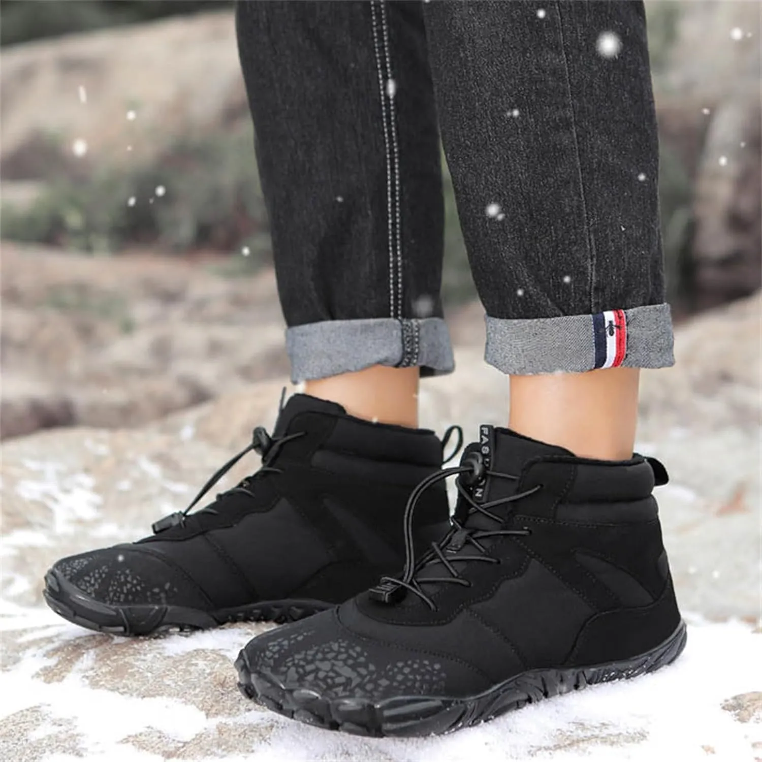 Men Work Boots Slip On Hiking Sneakers Ankle Ladies Womens Safety Shoes Business Casual Outdoor Booties Waterproof Breathable Lightweight Hike Grounded Footwear