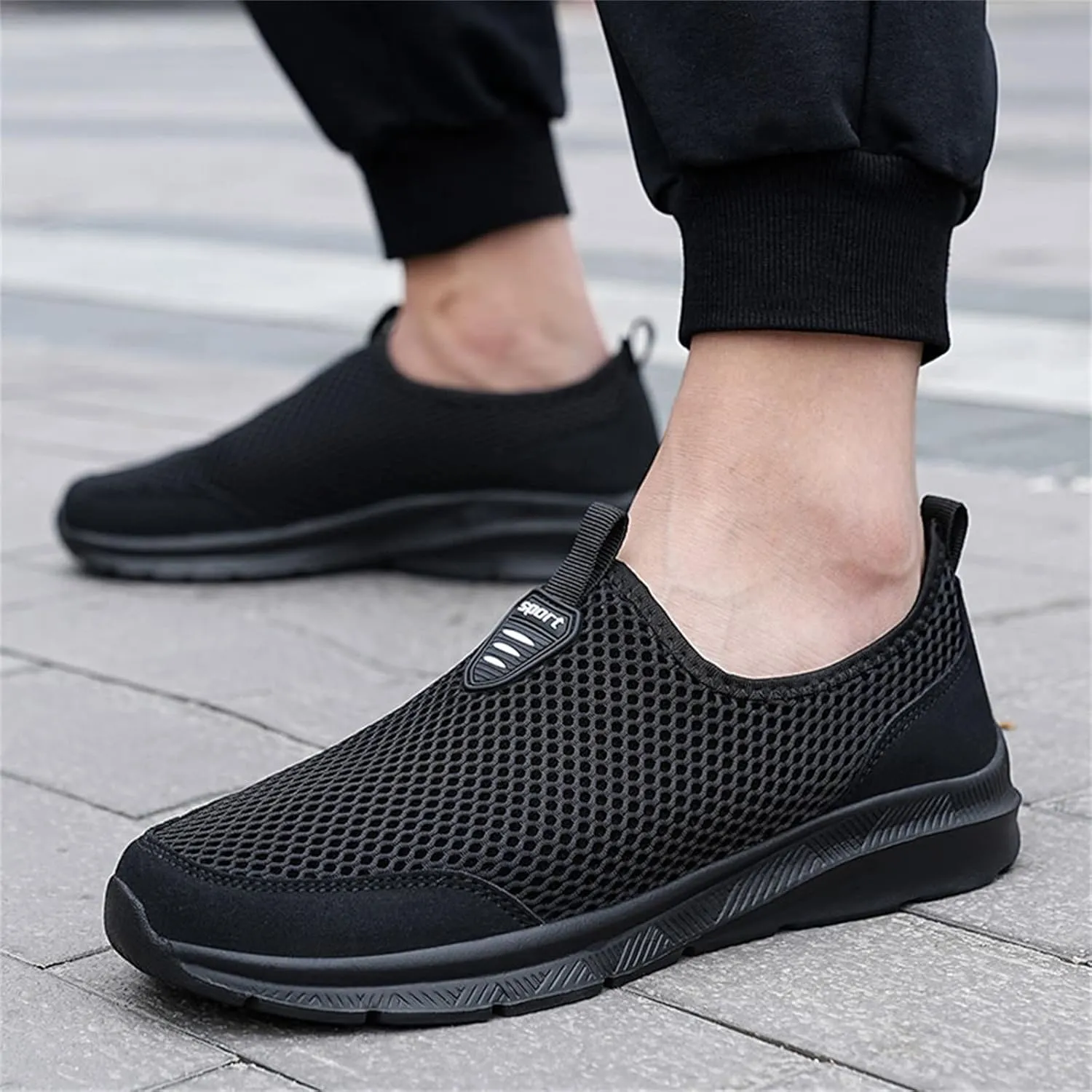 Mens Casual Athletic Shoes Fashion Summer Men Breathable Mesh Shallow Lace Up Casual Shoes Tennis Workout Gym Sports Shoes
