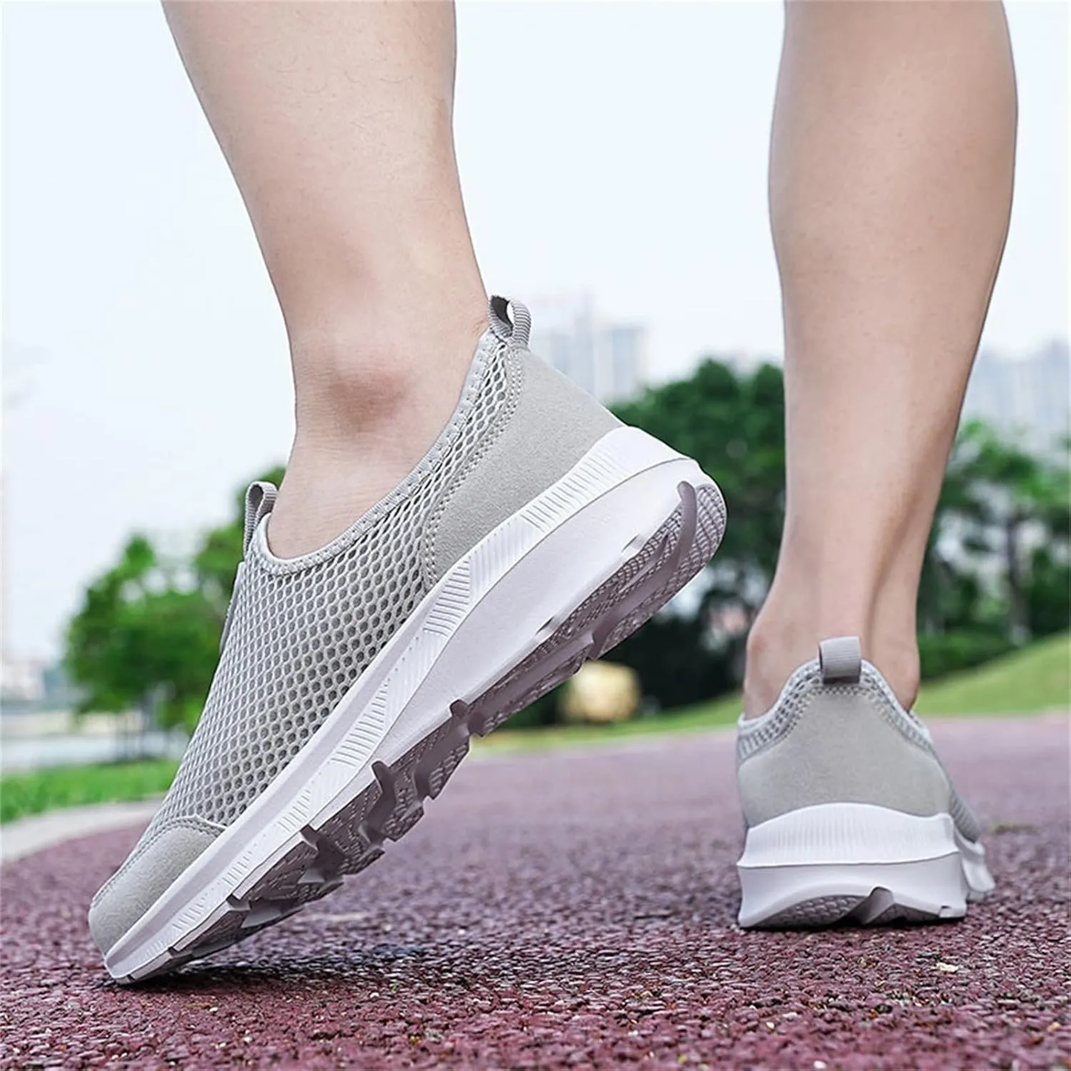 Mens Casual Athletic Shoes Fashion Summer Men Breathable Mesh Shallow Lace Up Casual Shoes Tennis Workout Gym Sports Shoes