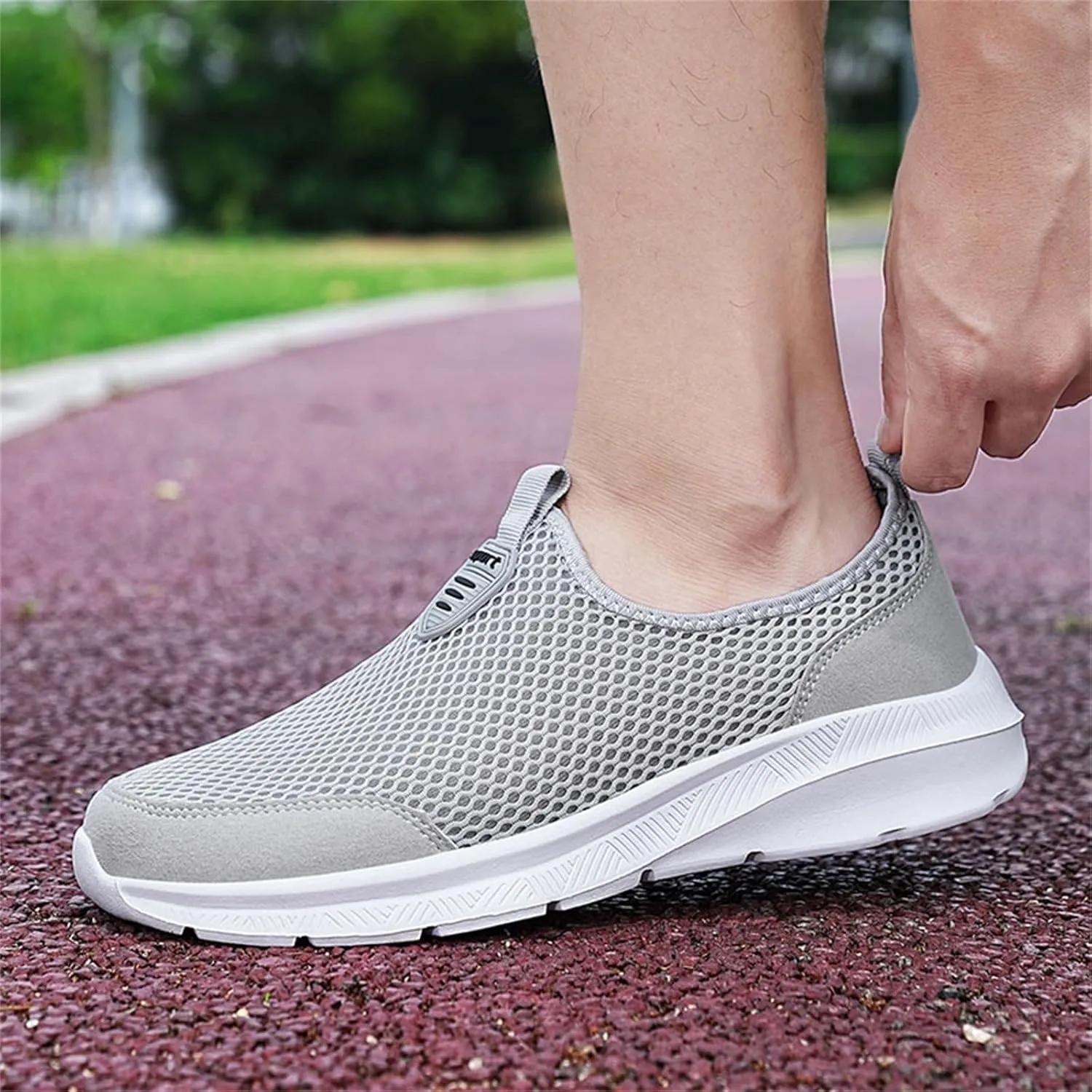 Mens Casual Athletic Shoes Fashion Summer Men Breathable Mesh Shallow Lace Up Casual Shoes Tennis Workout Gym Sports Shoes