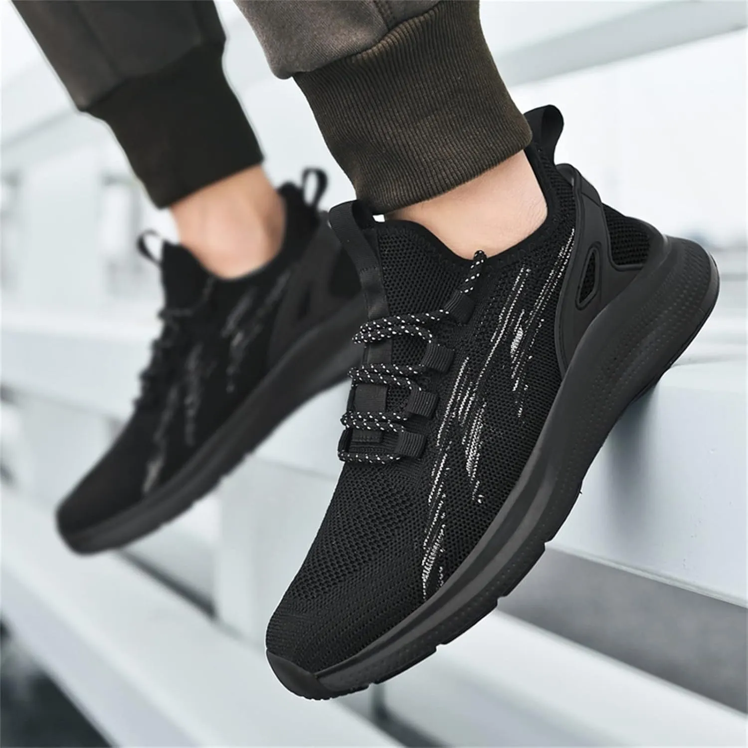 Men's Comfortable Walking Lightweight Breathable Mesh Shoes Non Slip Slip On Running Tennis Athletic Gym Workout Training Sneakers for Men Daily Workout Summer