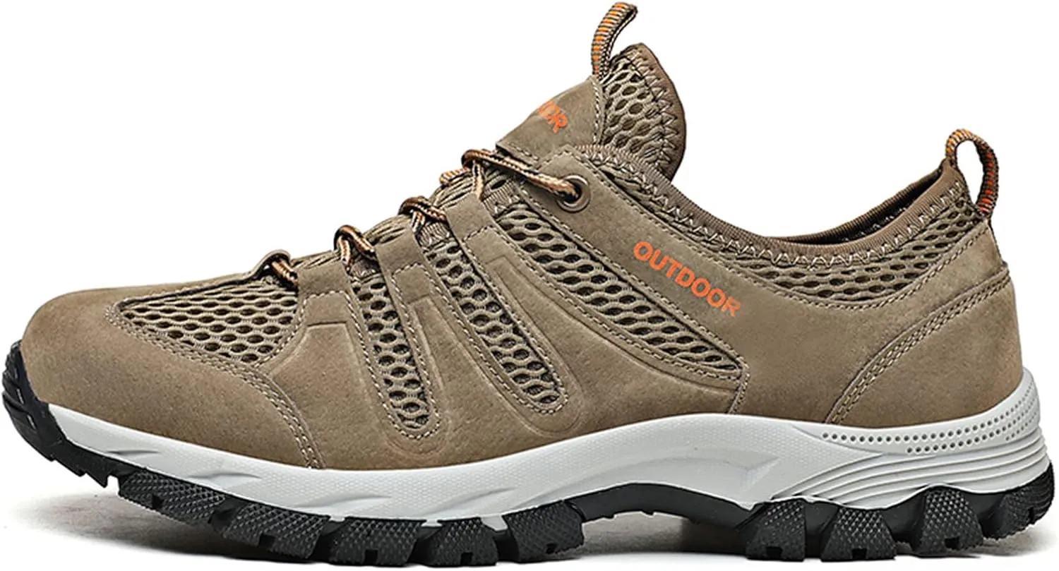 Men's Fashion Hiking BootsWaterproof Hiking Work Boots Men's Tactical Boots Lightweight Military Boots Breathable Desert Boots Steel Toe Boots For Men