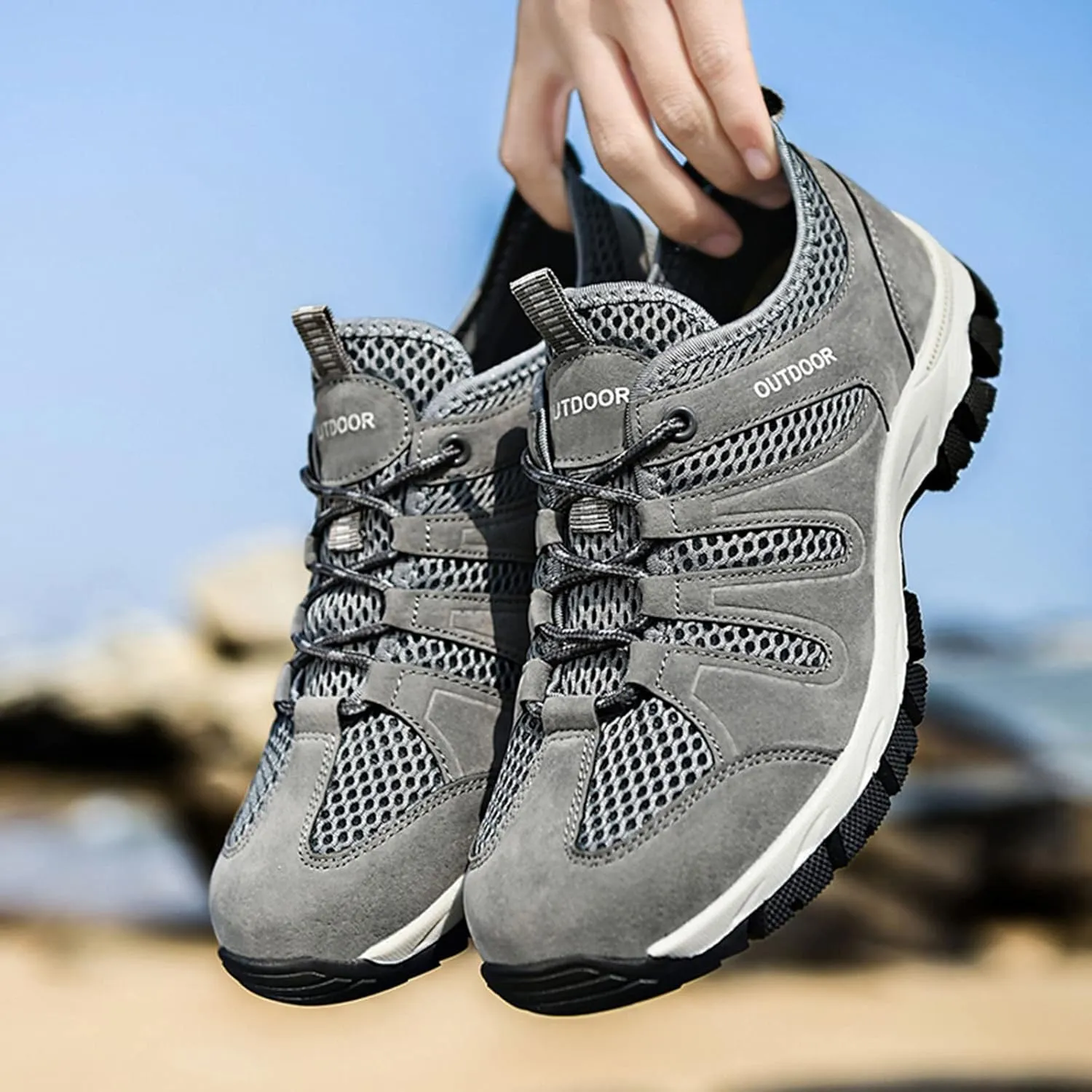 Men's Fashion Hiking BootsWaterproof Hiking Work Boots Men's Tactical Boots Lightweight Military Boots Breathable Desert Boots Steel Toe Boots For Men