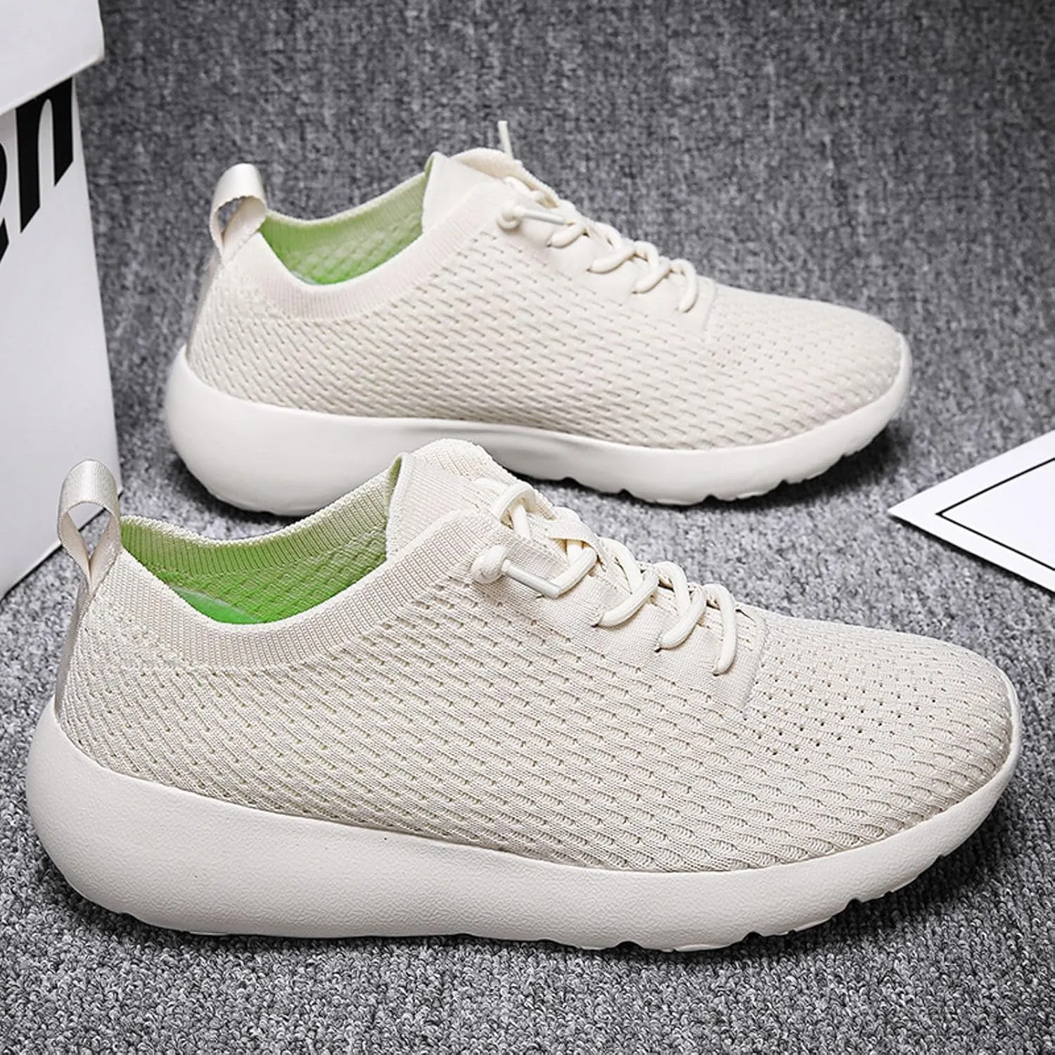 Men's Fashion Slip On Sneakers Breathable Mesh Running Shoes Non Slip Soft Sole Casual Athletic Walking Shoes for Men Daily Walking Long Standing Outdoor Workout Summer