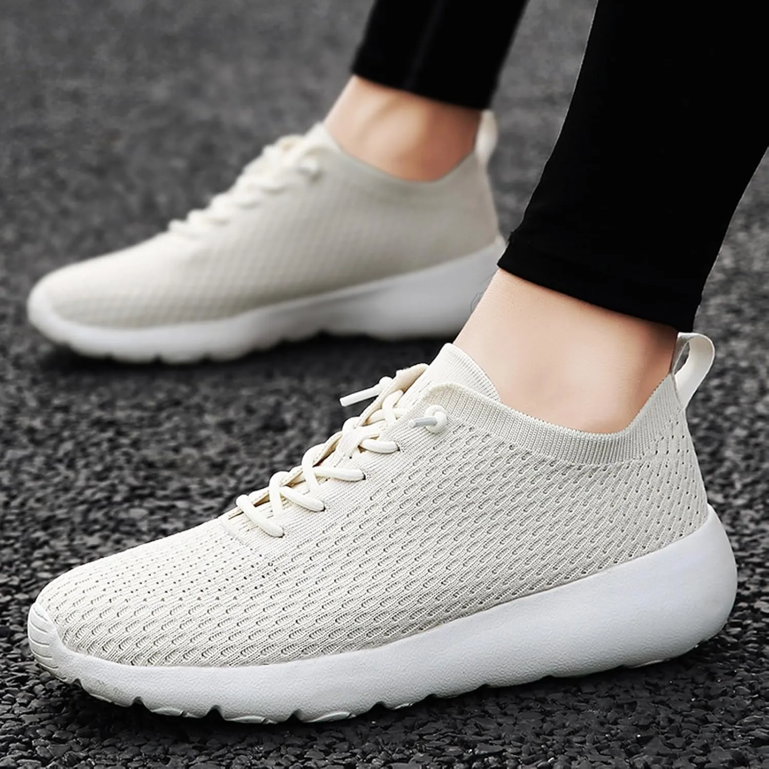 Men's Fashion Slip On Sneakers Breathable Mesh Running Shoes Non Slip Soft Sole Casual Athletic Walking Shoes for Men Daily Walking Long Standing Outdoor Workout Summer