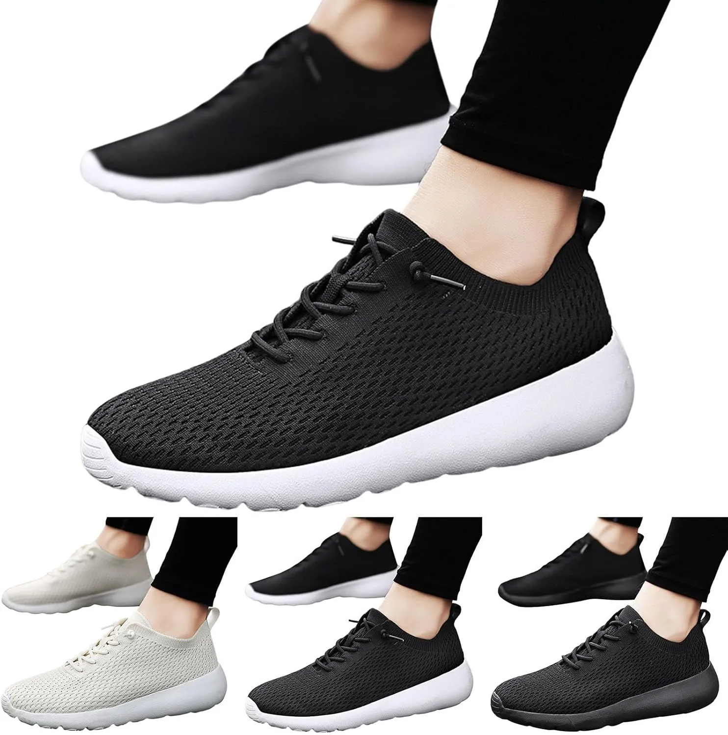 Men's Fashion Slip On Sneakers Breathable Mesh Running Shoes Non Slip Soft Sole Casual Athletic Walking Shoes for Men Daily Walking Long Standing Outdoor Workout Summer