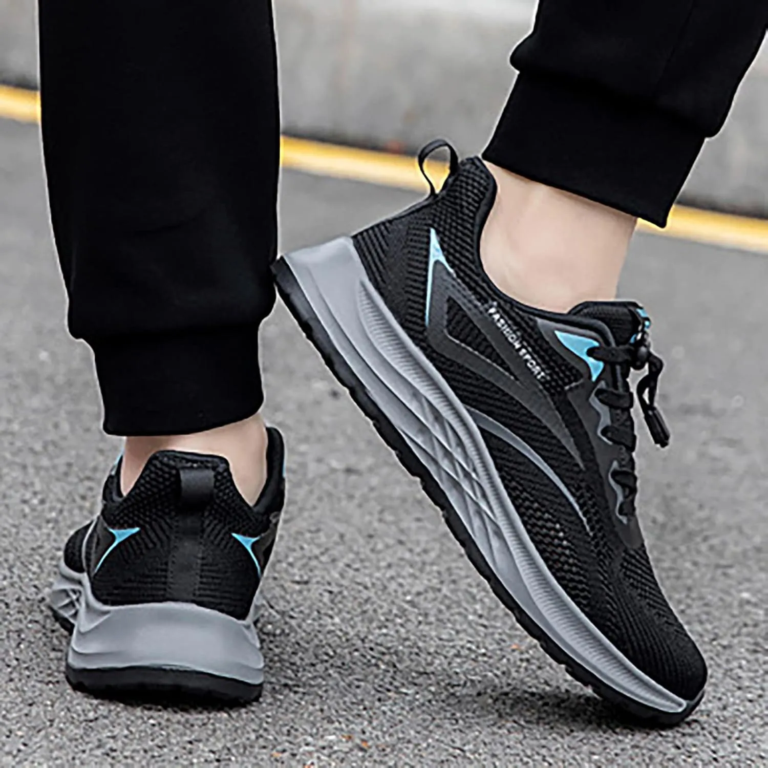 Men's Non Slip Running Shoes Ultra Light Breathable Casual Walking Shoes Fashion Sneakers Mesh Workout Sports Sneaker with Soft Sole Summer and Spring Hiking Footwear