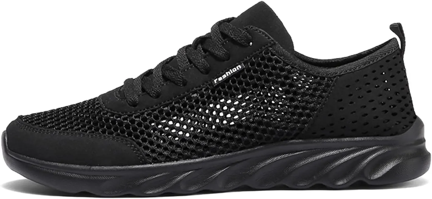 Mens Running Shoes Slip On Comfortable Tennis Walking Sneakers Workout Athletic Lightweight Casual Non Slip Sport Shoes with Breathable Mesh Summer Quick-Drying Shoe