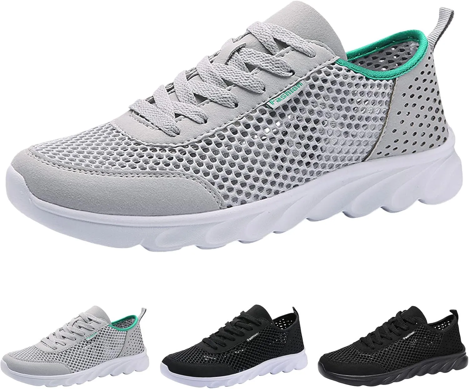 Mens Running Shoes Slip On Comfortable Tennis Walking Sneakers Workout Athletic Lightweight Casual Non Slip Sport Shoes with Breathable Mesh Summer Quick-Drying Shoe