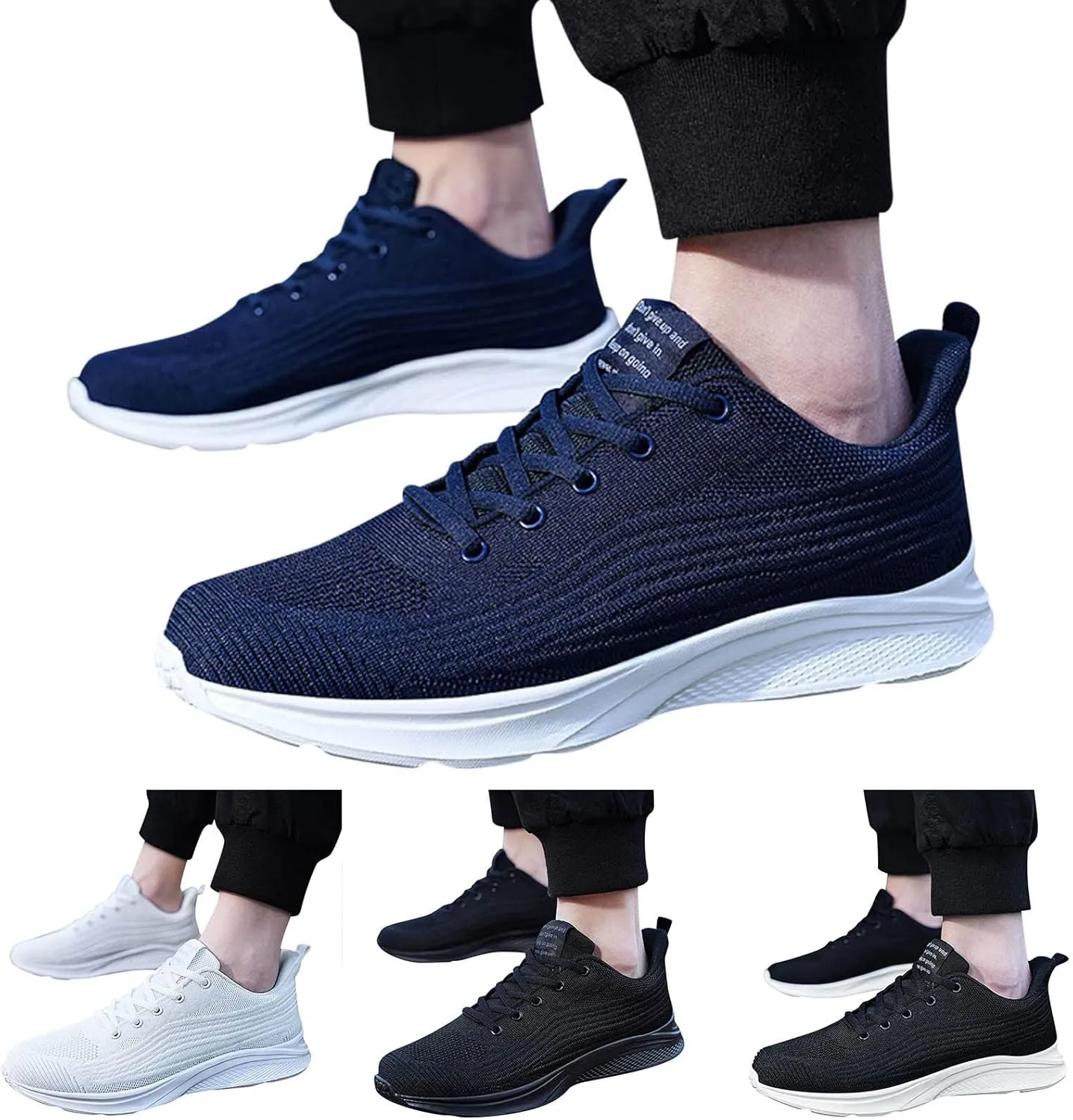 Men's Running Shoes Ultra Lightweight Breathable Walking Shoes Non Slip Athletic Fashion Sneakers Mesh Workout Casual Sports Sneakers for Men Long Standing